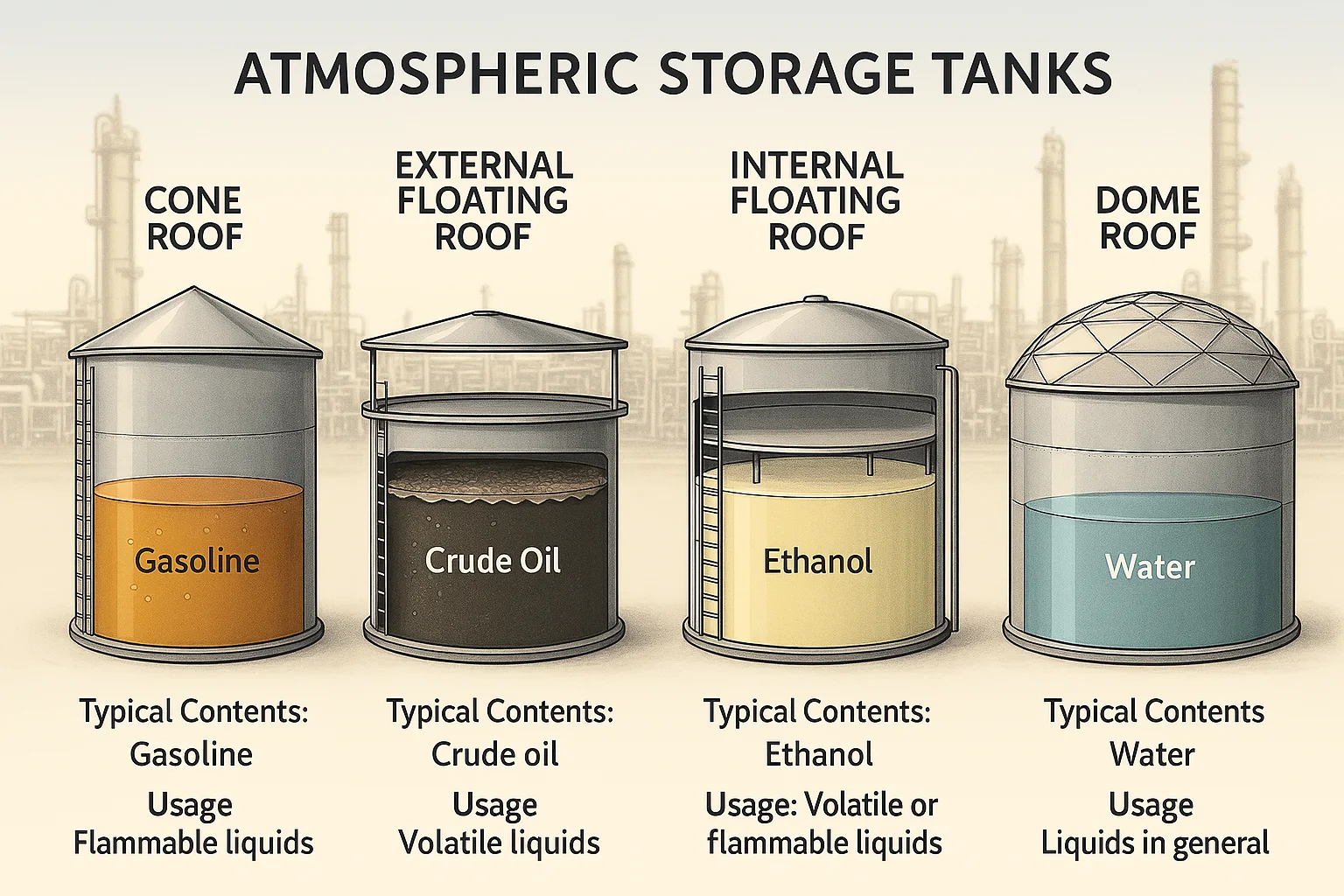 Complete Guide to Atmospheric Storage Tank Types: Choose the Best Design for Your Facility