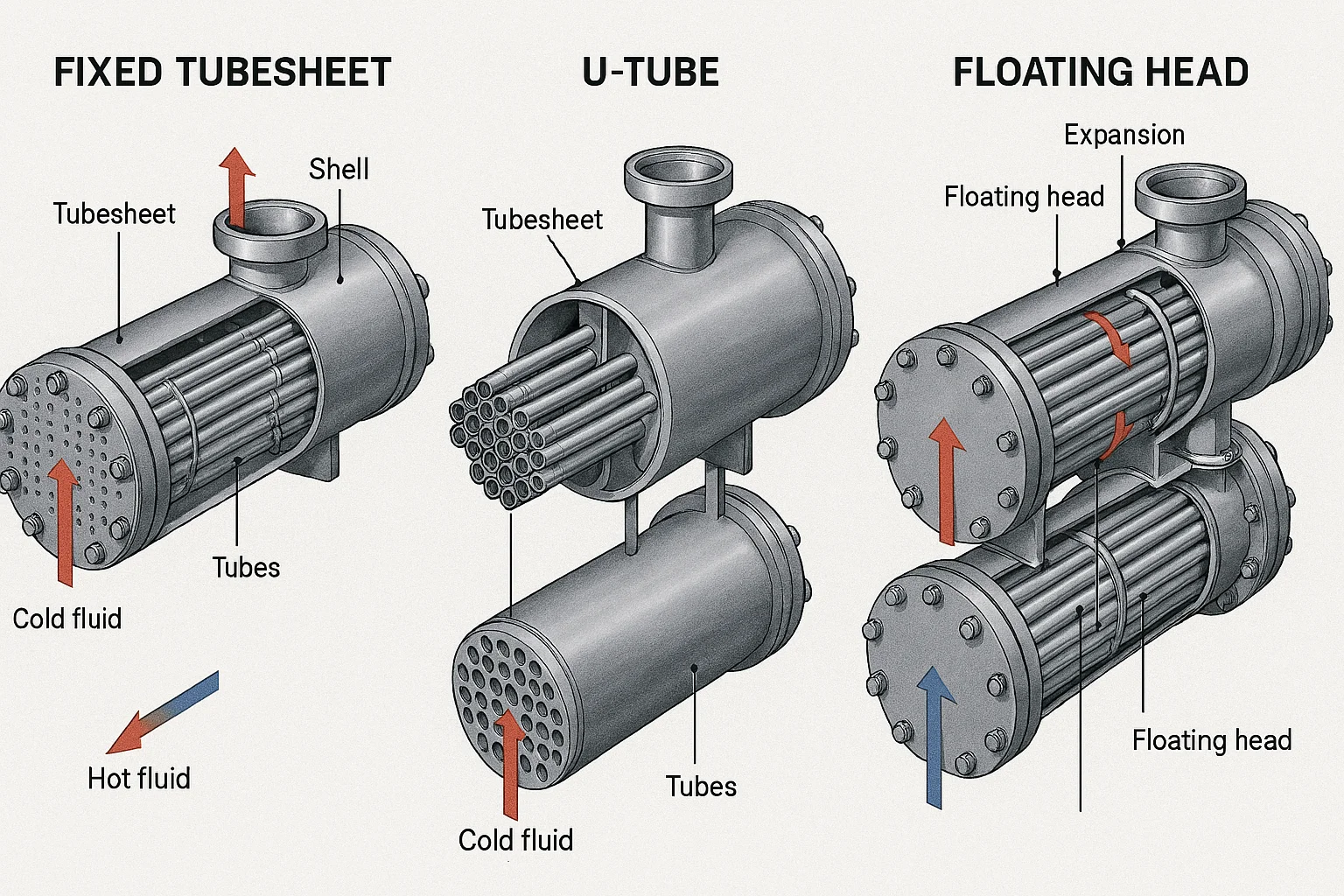 TEMA Types in Heat Exchanger Design: Fixed, U-Tube & Floating Head Explained