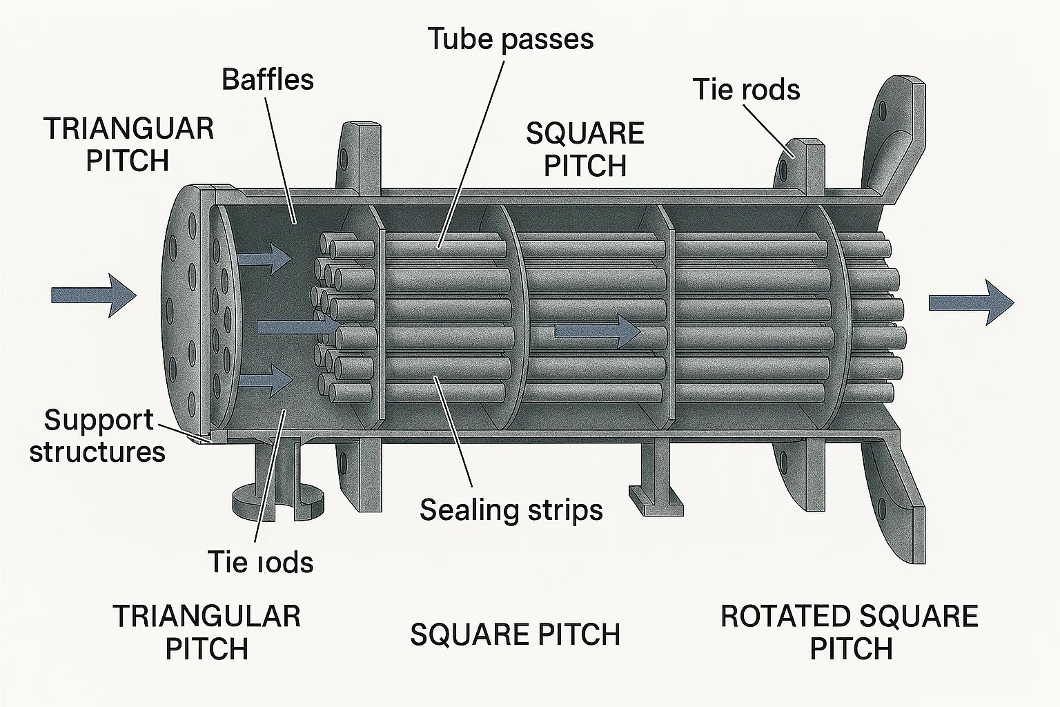 Tube Bundle Design in Shell and Tube Heat Exchangers: Patterns, Pass Arrangements & Performance Factors