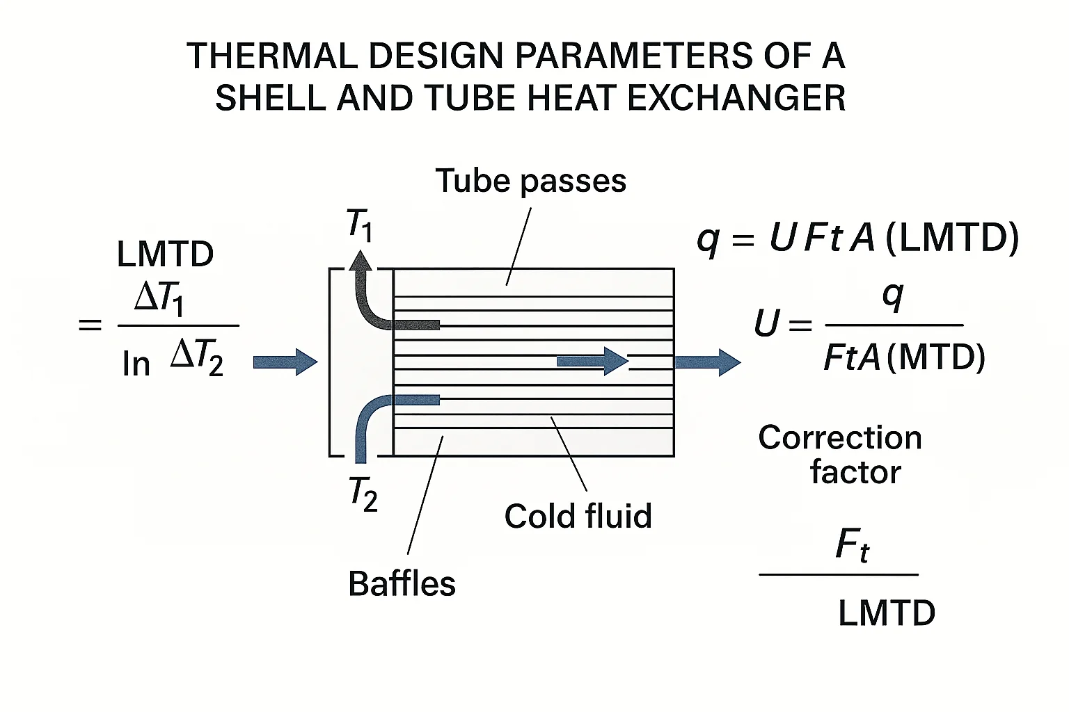 Thermal Design of Heat Exchangers: U-Value, LMTD, and Key Performance Metrics