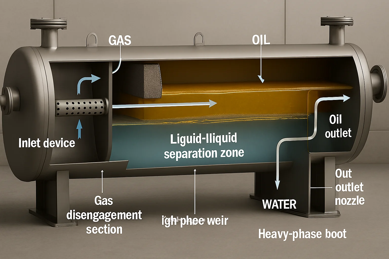 Three-Phase Separators: Vapor–Liquid–Liquid Design and Internals